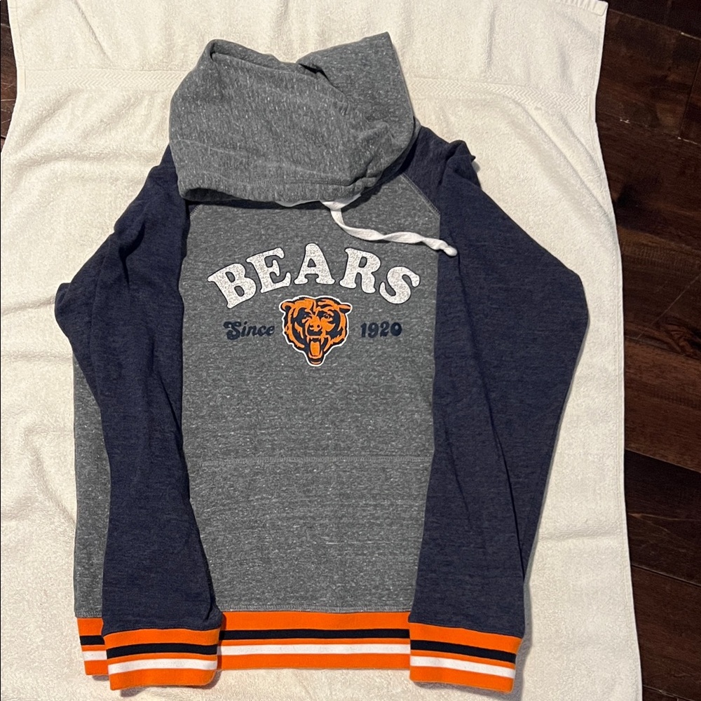 (2 for $30) NFL Chicago Bears Gray and Navy Hooded Sweatshirt